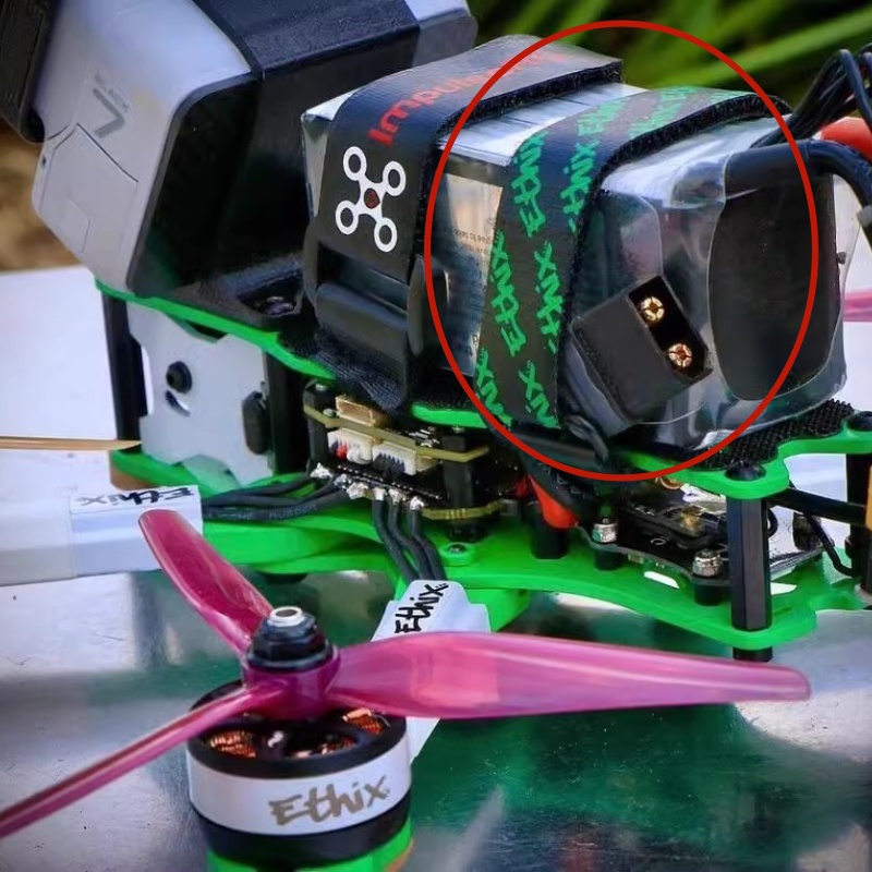 Drone Rc Team - 4개 배터리 스트랩 TBS 팀 블랙