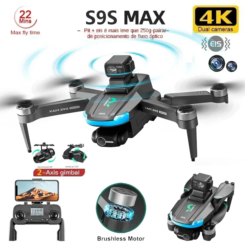 새로운 S9S MAX 미니 드론 4K 2축 PTZ HD - Drone Rc Ufo 리뷰 및 가격