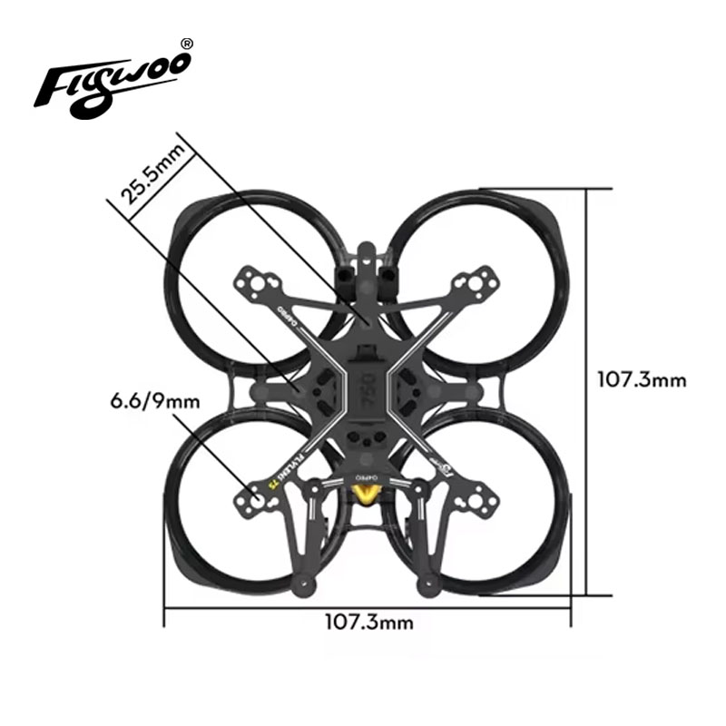 플라이우 플라이렌스 75 프레임 키트 1.6인치 FPV - Quadcopter Frame 리뷰 및 가격